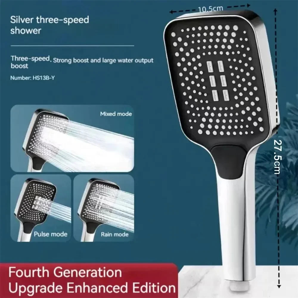 High-Pressure Adjustable Rainfall Shower Head
